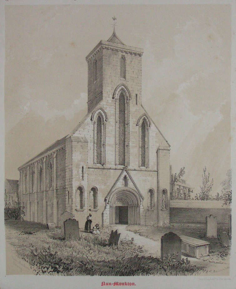 Lithograph - Nun-Monkton Priory - Richardson